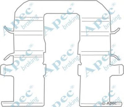 APEC BRAKING kit1111 -  Комплектующие, тормозные колодки